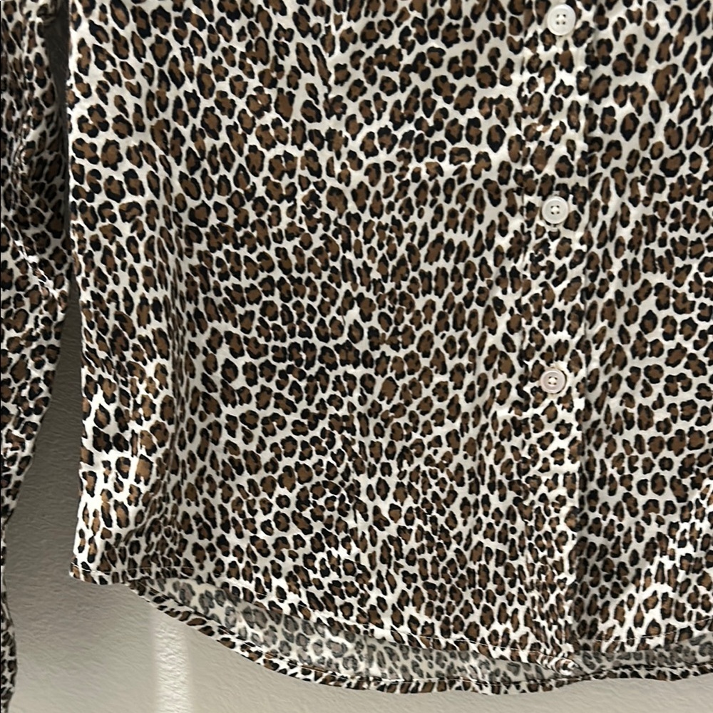 TALBOTS Petite Leopard Print woman Shirt - Picture 7 of 8